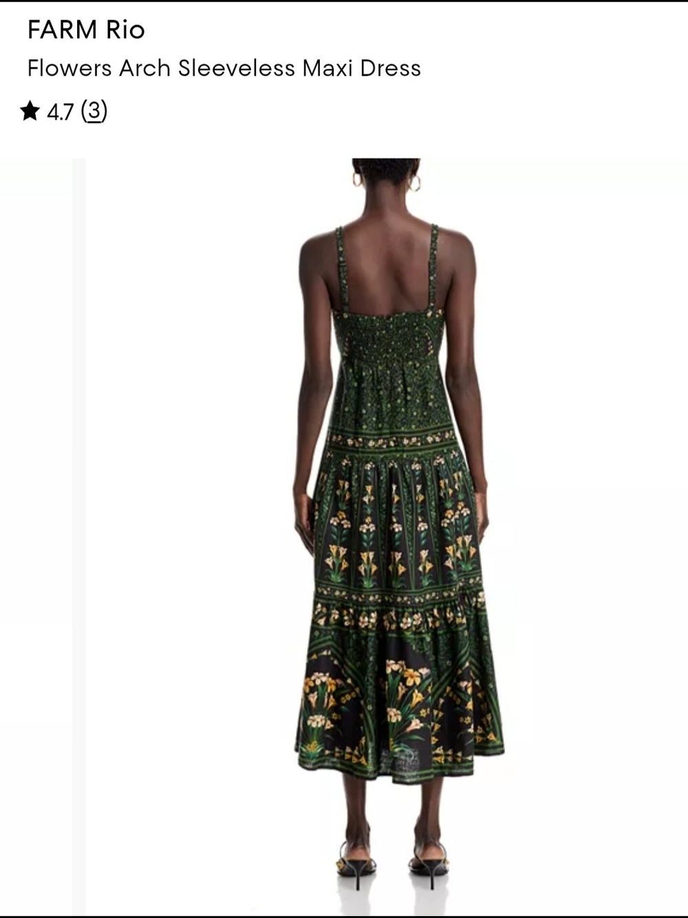 Flowers ARCH BLACK Maxi Dress - FARM Rio - L - Picture 5 of 14